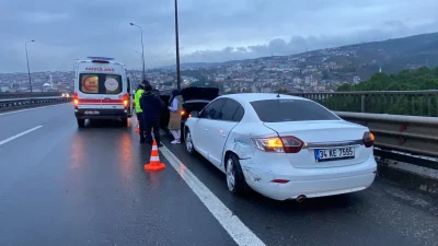 TEM Otoyolu’nun Kocaeli geçişinde 4 aracın karıştığı zincirleme trafik kazasında