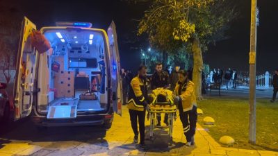Bursa'da Tarihi Tophane Surlarından Bursa manzarasını izlerken dengesini kaybederek düşen