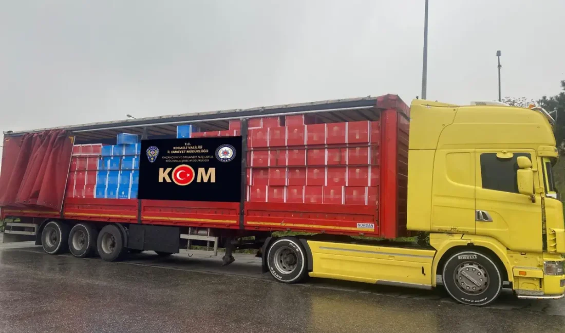 TEM Otoyolu Kocaeli geçişinde durdurulan tırda yapılan aramada 9 milyon