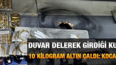 İstanbul Güngören’de apartmanın bodrum katından duvar delerek girdiği kuyumcudan 10