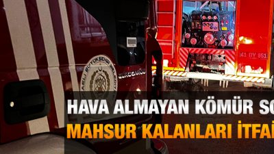 Kocaeli'nin Derince ilçesinde hava almayan kömür sobası patladı. Evde mahsur