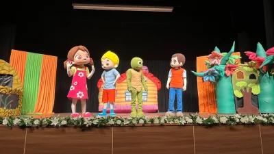 Başiskele Belediyesi'nin "Kültür Sanat Başiskele" Aralık ayı etkinlikleri kapsamında çocuklar,