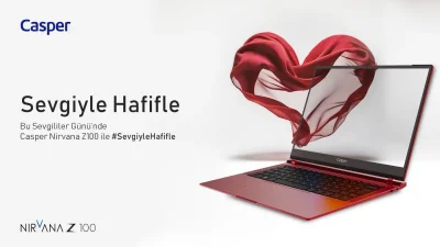 Casper, Sevgililer Günü’ne özel ürettiği Nirvana Z100’ün kırmızı renk seçeneğini