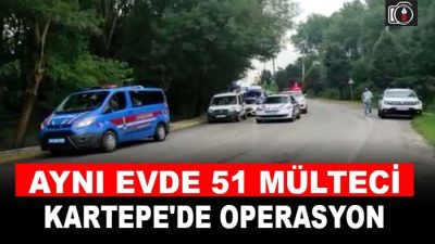 Kartepe’de bir eve düzenlenen operasyonda, evden 51 göçmen çıktı. Göçmen