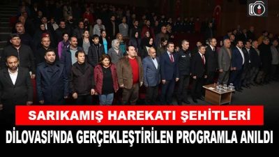 Dilovası’nda gerçekleştirilen programla Sarıkamış Harekatı’nda şehit düşen askerler anıldı.