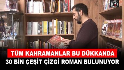 İzmit’te 30 bin çeşit çizgi romanın bulunduğu dükkan, her yaştan