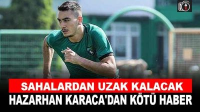 Kocaelispor’un kanat oyuncusu Hazarhan Karaca, Ispartaspor maçındaki sakatlığı dolayısıyla bir