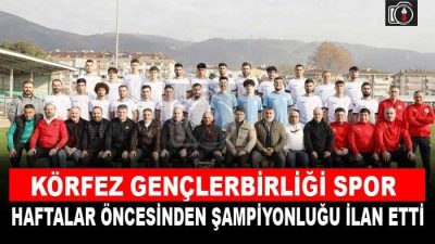 Körfez Gençlerbirliği Spor şampiyonluğu ilan etti. Körfez Belediye Başkanı Şener