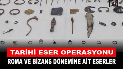 Kocaeli’de tarihi eser operasyonu. Jandarma ekipleri Roma ve Bizans dönemine