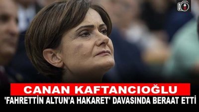 Cumhurbaşkanlığı İletişim Başkanı Fahrettin Altun’a hakaret ettiği gerekçesiyle yargılanan CHP