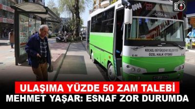 Kocaeli Toplu Taşıma Kooperatifleri Birliği yılbaşından önce Büyükşehir Belediyesi Ulaşım