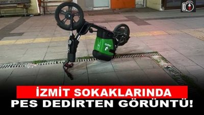 Sokak ortasında ters bıraktılar | Martı moped İzmit sokaklarında ters