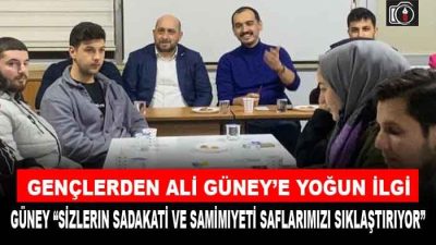 Gençlerden Ali Güney’e yoğun ilgi.  Ak Parti İzmit İlçe