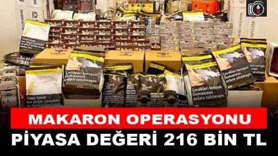Gebze’de kaçak makaron operasyonu. Kocaeli İl Jandarma komutanlığı ekipleri Gebze’de