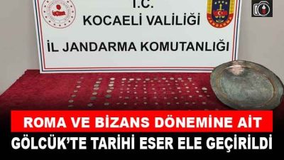 Gölcük’te tarihi eser operasyonu. Jandarma ekipleri Roma ve Bizans dönemine