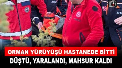 Orman yürüyüşü hastanede bitti. Sakarya’da ormanlık alanda düşerek yaralanan ve