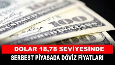 Döviz Fiyatları. İstanbul Kapalıçarşı’da 18,7840 liradan alınan dolar 18,7860 liradan,
