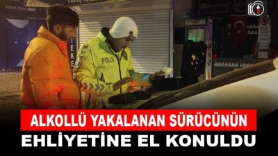 İzmit’te alkollü sürücünün ehliyetine el konuldu |  İzmit’te alkollü