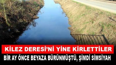 Kilez Deresi’ni yine kirlettiler. Kocaeli’de İzmit Körfezine dökülen Bakırlı Deresi