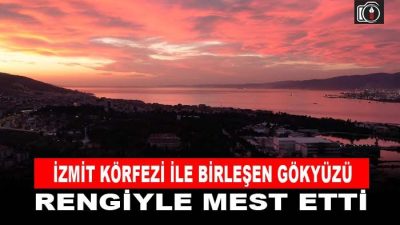 İzmit Körfezi ile birleşen gökyüzünün rengi mest etti | Kocaeli’de