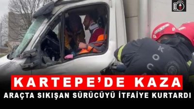 Kamyon ve kamyonetin çarpıştığı kazada 2 yaralı | Kocaeli’nin Kartepe