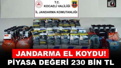 Jandarma el koydu: Piyasa değeri 230 bin TL | Kocaeli’de