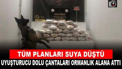Uyuşturucu dolu çantaları ormanlık alana attı ama kurtulamadı | Kocaeli’de