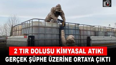 İzmit’te 2 tır dolusu kimyasal atık tespit edildi | İzmit’te
