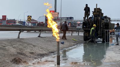 Kocaeli'nin Kartepe ilçesinde 13 gün önce yer altından çıkan gaz