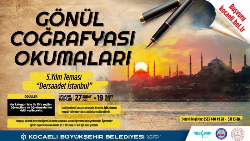 Kocaeli Büyükşehir Belediyesi  Kocaeli’deki lise öğrencilerine yönelik “Dersaadet İstanbul”