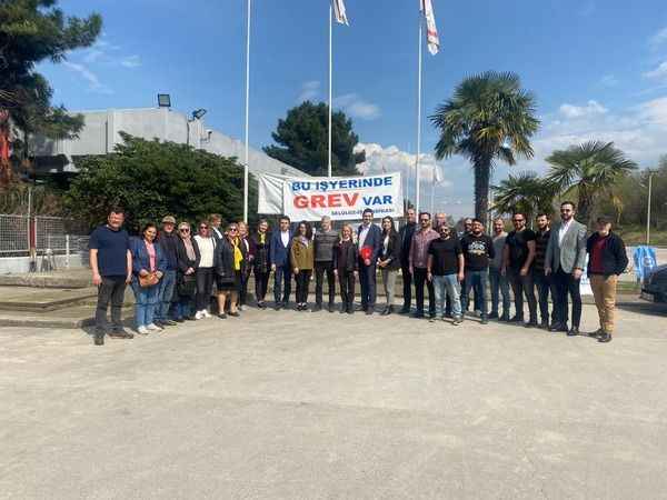 CHP Kocaeli 28. Dönem Milletvekili aday adayları, grevlerini sürdüren Kartonsan