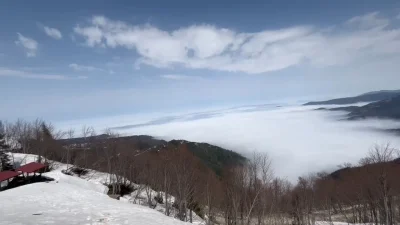 Rize'nin Güneysu ilçesindeki Handüzü Yaylası'nda oluşan sis denizi, kartpostallık manzaralar