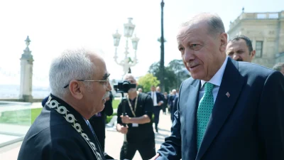 Cumhurbaşkanı Recep Tayyip Erdoğan, Anayasa Mahkemesi Başkanı Kadir Özkaya ile