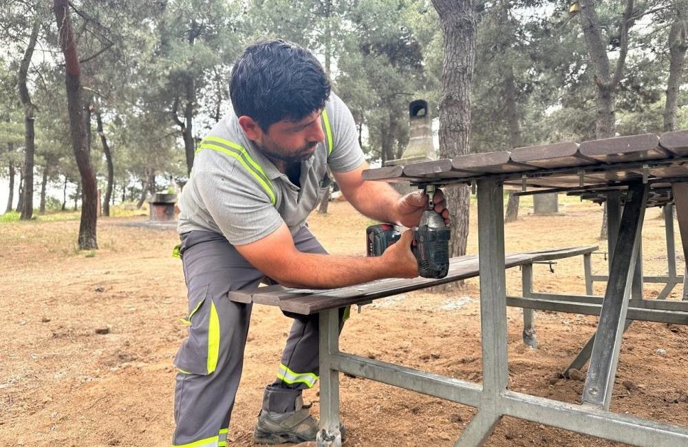 Çayırova Belediyesi Park ve Bahçeler Müdürlüğü ekipleri, Kuştepe Mesire Alanı'nda