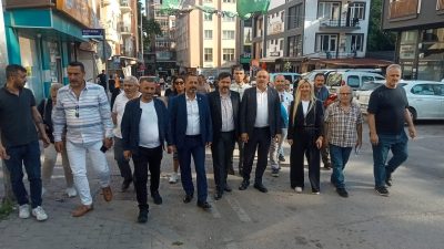 İzmit Çukurbağ Mahallesi’nde esnaf ziyaretleri gerçekleştiren MHP İzmit İlçe Başkanı