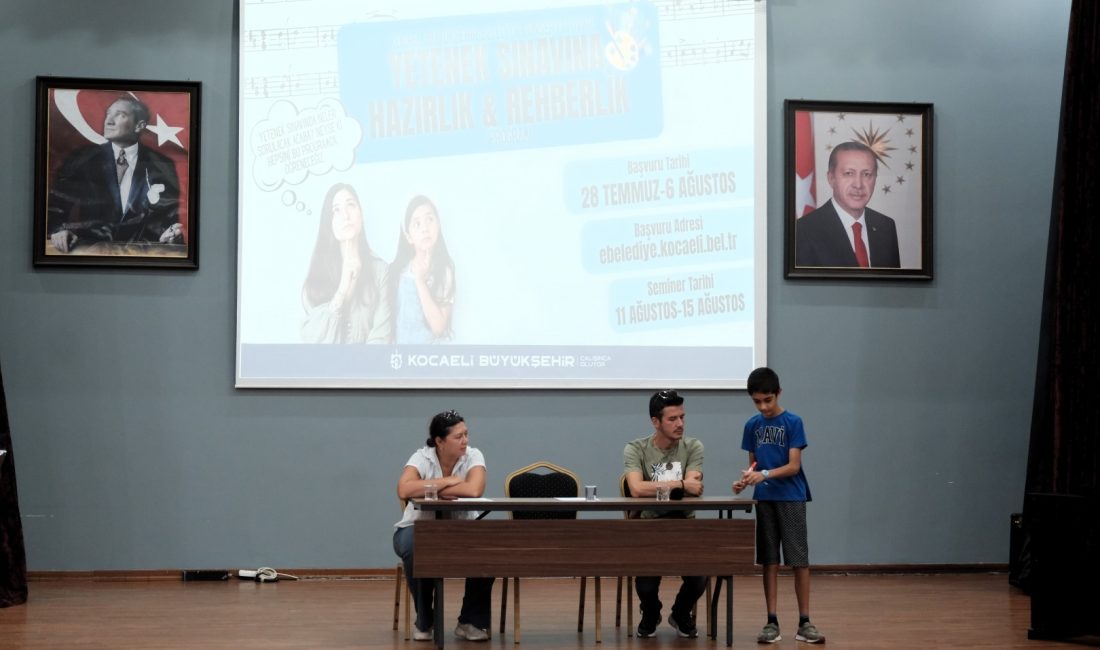 Kocaeli Büyükşehir Belediyesi, eylül ayında gerçekleştireceği Konservatuvar Yetenek Sınavları öncesinde