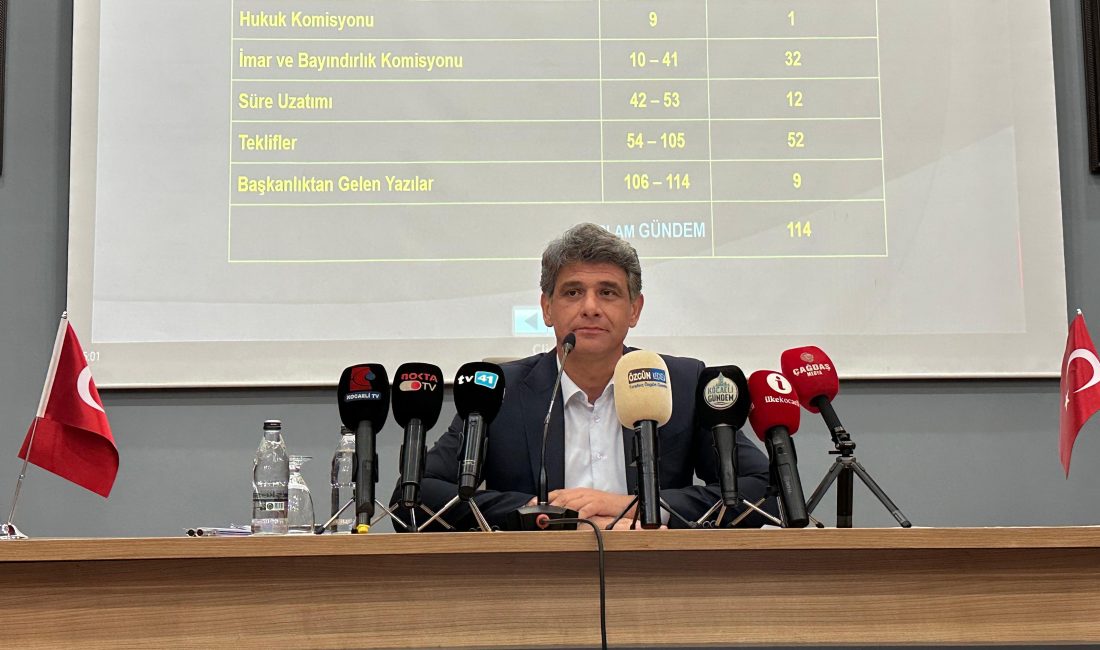 Kocaeli Büyükşehir Belediyesi Ağustos ayı meclis toplantısı bugün Leyla Atakan