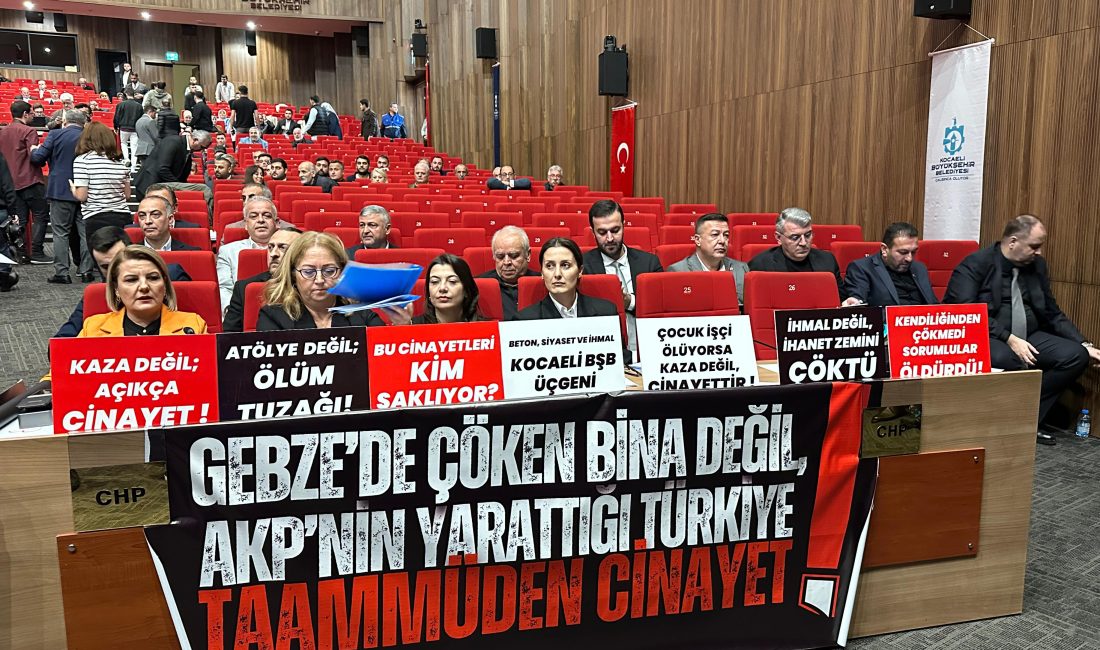 Kocaeli Büyükşehir Belediyesi Kasım ayı meclis toplantısında CHP grubunun “Gebze’de
