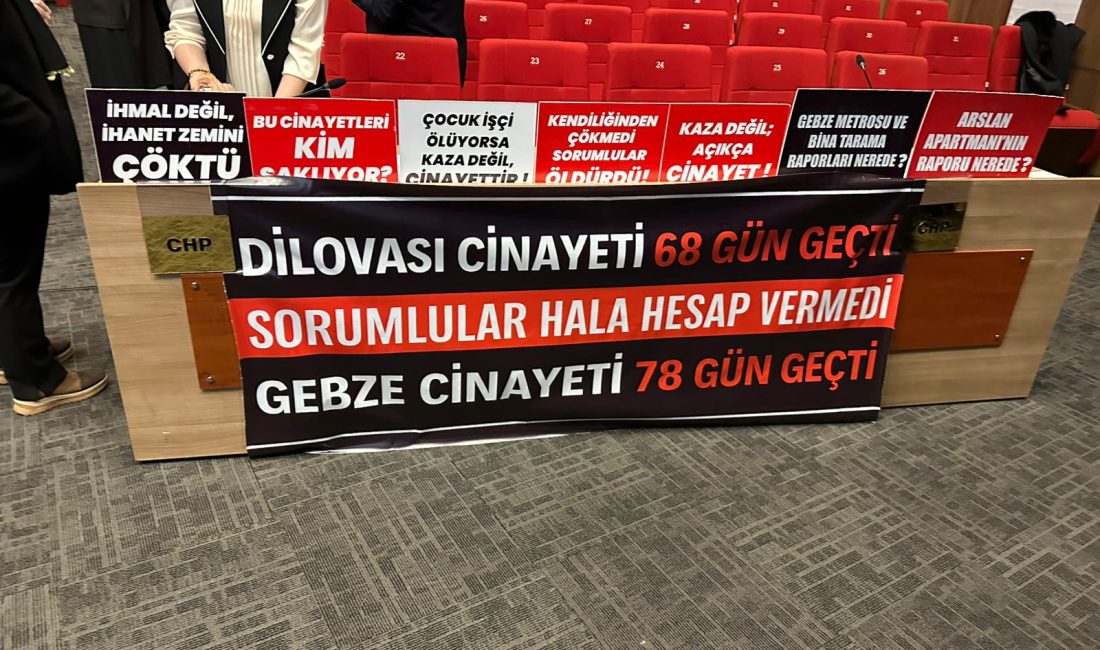 CHP grubu, Kocaeli Büyükşehir Belediyesi’nin yılın ilk meclis toplantısında Dilovası
