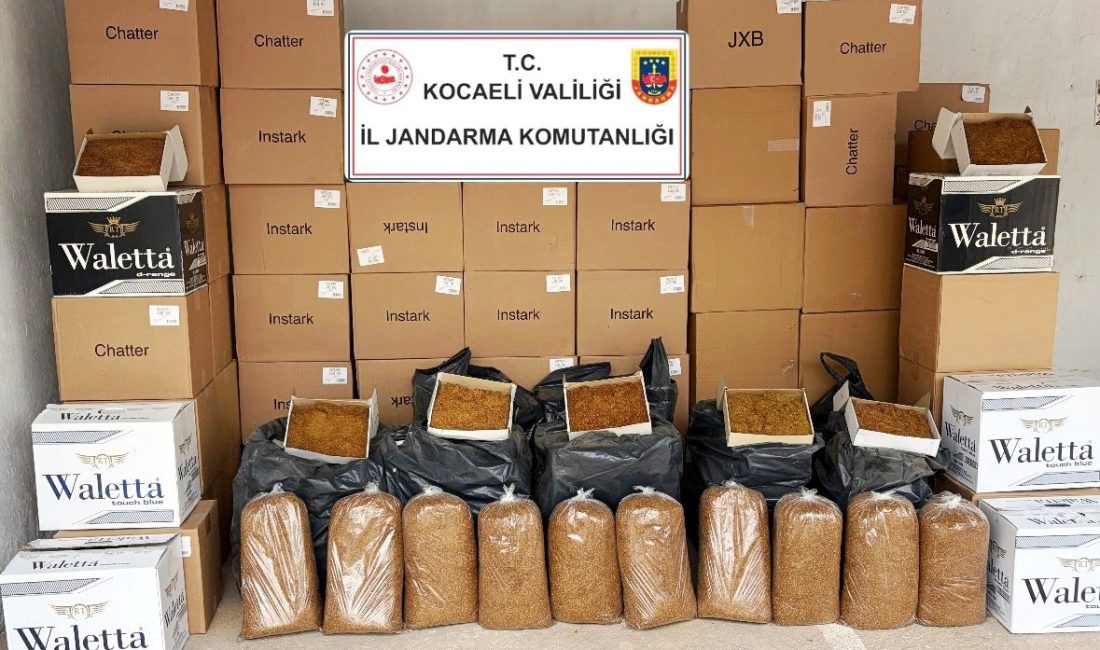 Kocaeli’nin Körfez ilçesinde jandarma ekiplerinin düzenlediği operasyonda piyasa değeri yaklaşık