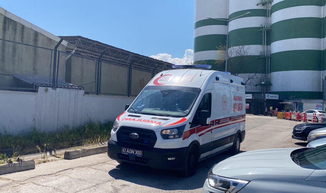  Kocaeli'de bulunan Toprak Mahsulleri Ofisi silolarında çalışan işçi, dengesini