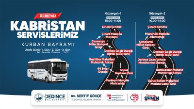 Derince Belediyesi, Arefe Günü ve Kurban Bayramı'nın ilk üç gününde