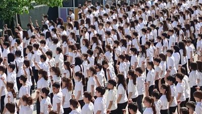 Kocaeli'nin İzmit ilçesinde 537 ortaokul öğrencisi, haftalar süren hazırlıkların ardından