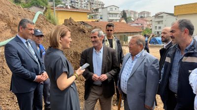 Topçular Mahallesi Özdil Sokak’ta yaşanan toprak kayması olayıyla ilgili ilk