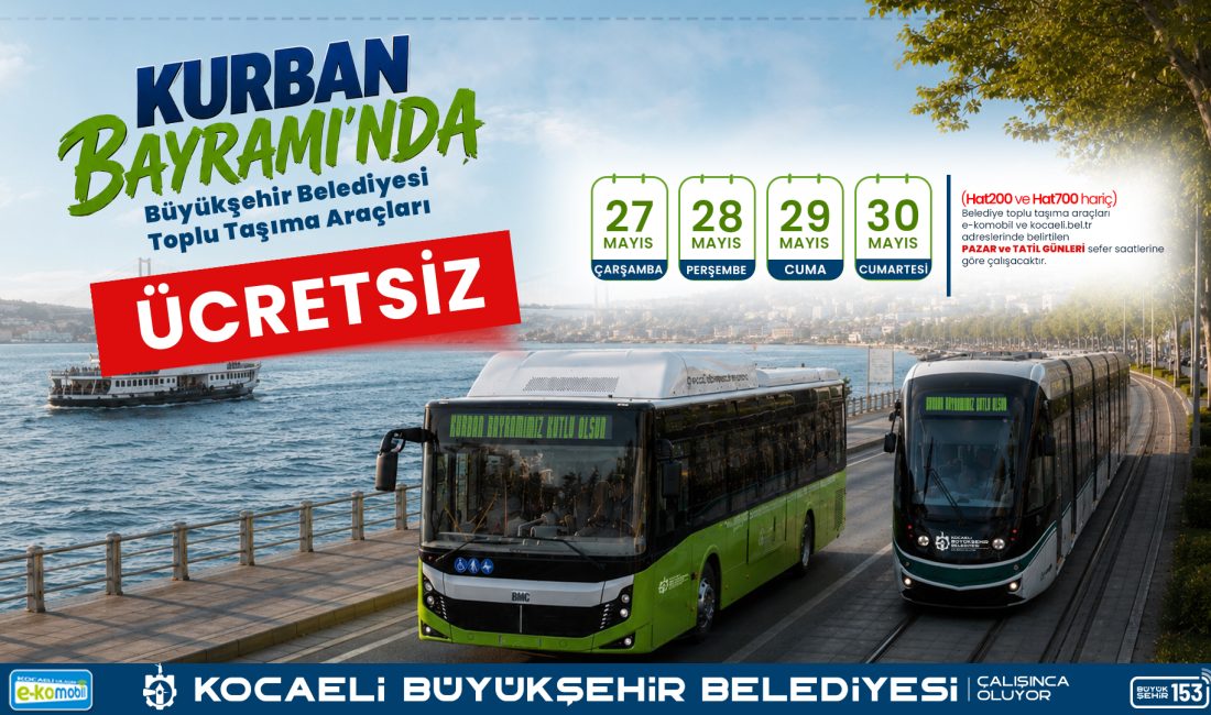 Kocaeli Büyükşehir Belediyesi, Kurban Bayramı süresince vatandaşların bayram ziyaretlerini daha