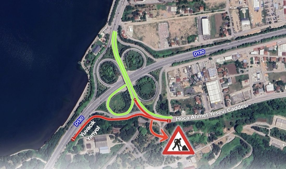 Kocaeli Büyükşehir Belediyesi tarafından Başiskele Yeşilyurt Mahallesi D-130 Karayolu Başiskele