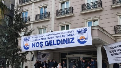 KESOB Olağan Genel Kurulu’nda mevcut Başkan Kadir Durmuş ile Faruk