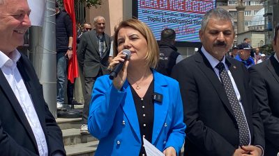 İzmit Belediyesi Başkanı Fatma Kaplan Hürriyet, toplu iş sözleşmesi konuşmasında