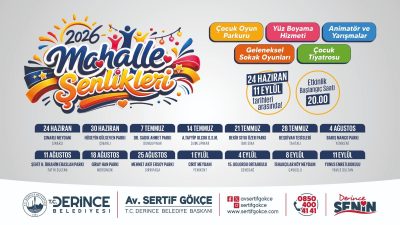 Derince Belediyesi, yaz döneminde düzenleyeceği Mahalle Şenlikleri ile çocuklara ve