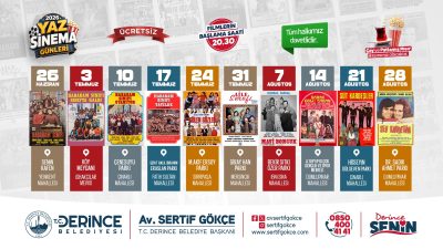 Derince’de yaz akşamları, Yeşilçam’ın unutulmaz klasikleri ve sinemanın büyülü dünyasıyla